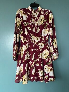 Floral Burgundy with Cream Floral (S)